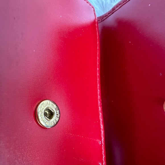 SALVATORE FERRAGAMO Red Vara Bow Compact Wallet - Picture 6 of 6